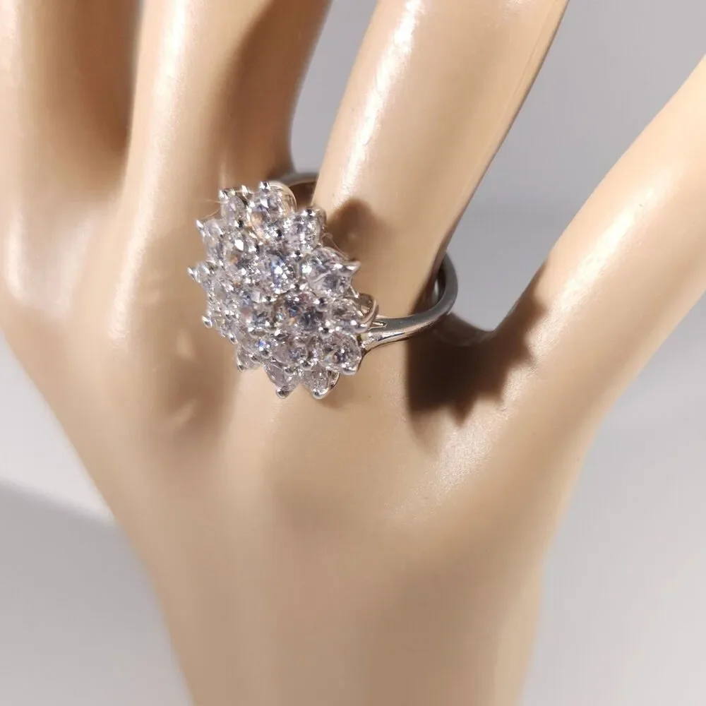 Simulated Diamond Swarovski Ring Cubic Zirconia Size 7